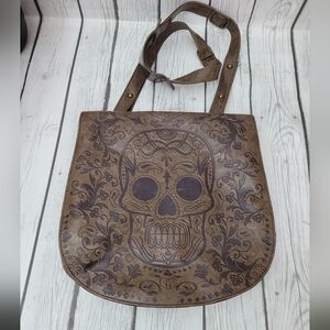 Loungefly Brown Skull Messenger Bag